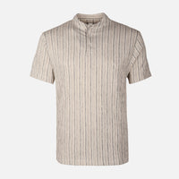 Men Structure T-Shirt Henley Neck