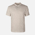 Men Structure T-Shirt Henley Neck