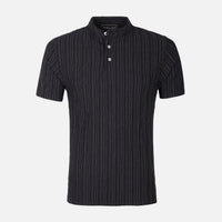 Men Structure T-Shirt Henley Neck