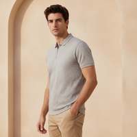 Men Shorts Sleeve Structure Polo T-Shirt