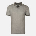 Men Structured Polo V-Neck Opening