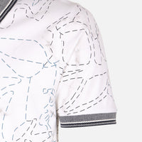 Men All-Over Print Polo T-Shirt Short Sleeve