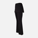 Women Wrap Flare Fit Jersey Pants With Skirt Overlay