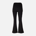 Women Wrap Flare Fit Jersey Pants With Skirt Overlay