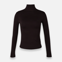 Women Basic Long Sleeve High Neck T-Shirt