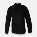 Women Linen Blend Oversized Shirt – Long Sleeve