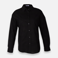 Women Linen Blend Oversized Shirt – Long Sleeve