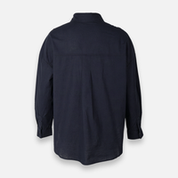 Women Linen Blend Oversized Shirt – Long Sleeve
