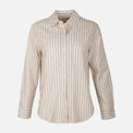 Women Linen Blend Striped Shirt
