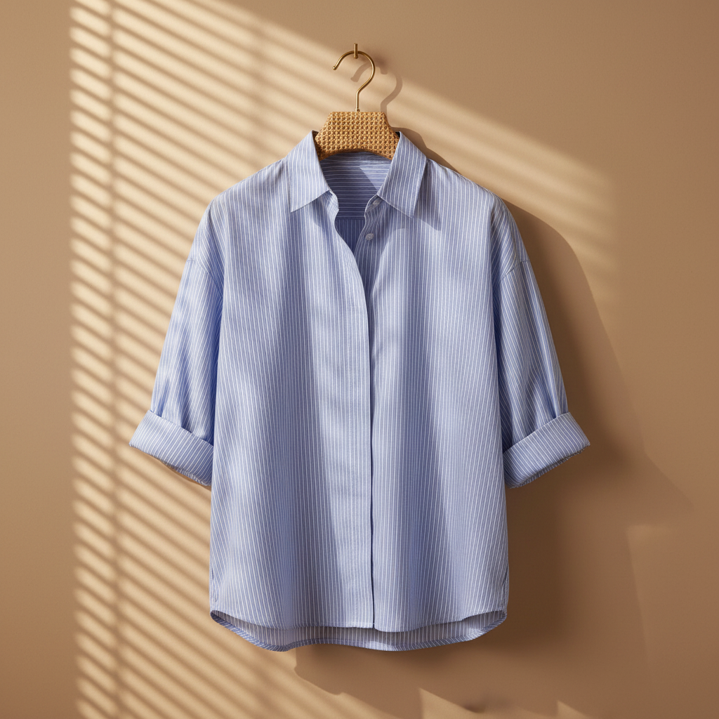 Women Striped Oversized Shirt