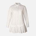 Women Poplin Oversize Button Tunic