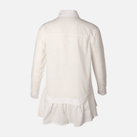 Women Poplin Oversize Button Tunic