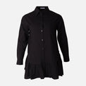 Women Poplin Oversize Button Tunic