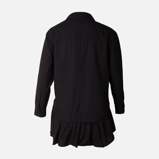 Women Poplin Oversize Button Tunic