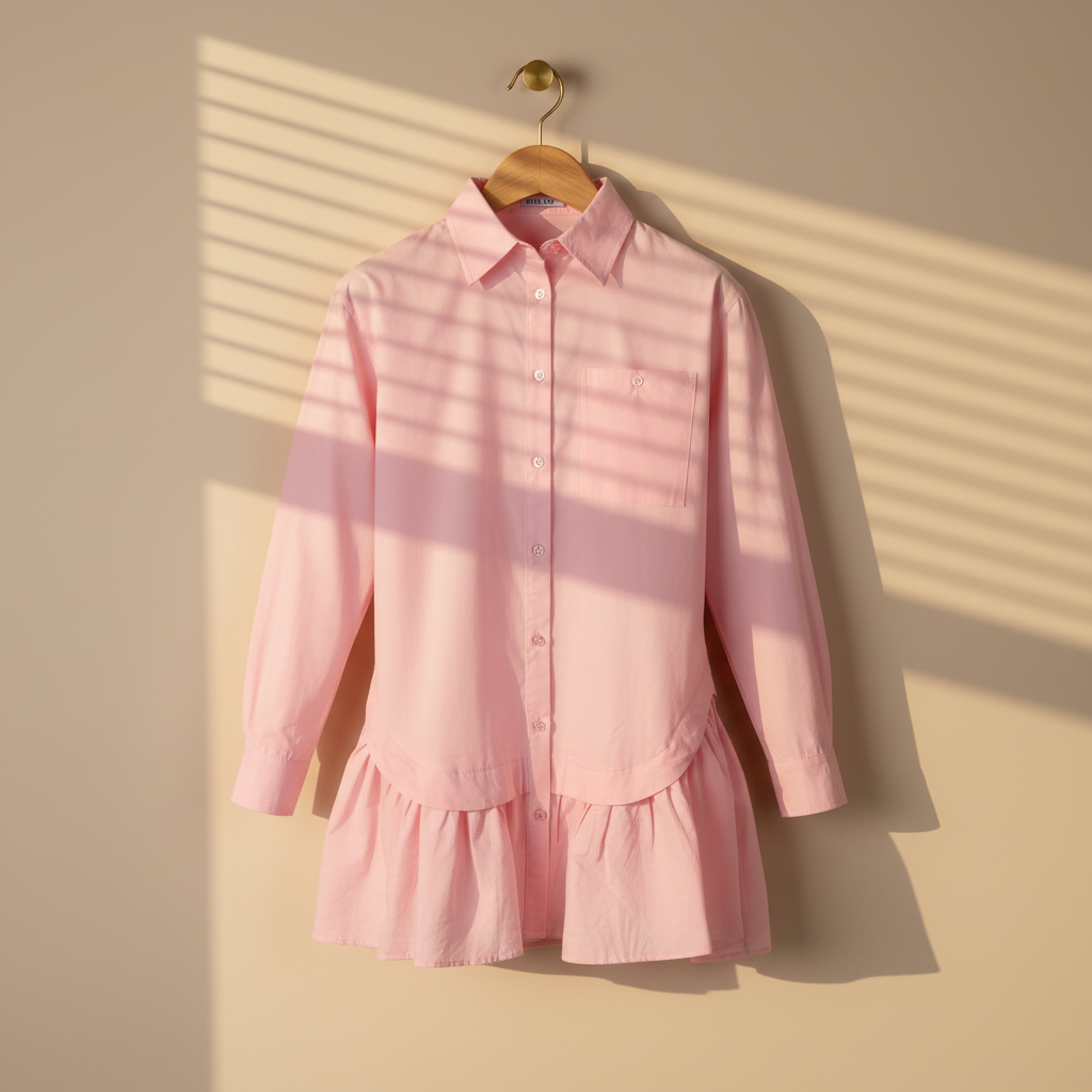 Women Poplin Oversized Button Tunic