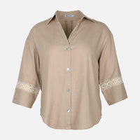 Women Lace Sleeve Shirt