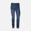Men Stretch Denim Cargo Pant Slim Fit