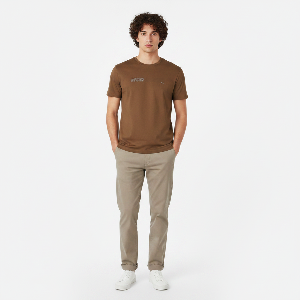 Men Round Neck Short Sleeve T-Shirt