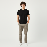 Men Pique Henley T-Shirt Short Sleeve
