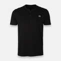 Men Pique Henley T-Shirt Short Sleeve