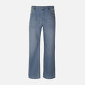 WOMEN STRAIGHT MID WAIST PANT JEANS