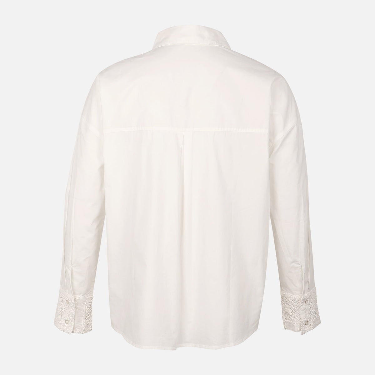 Women Oversize Lace Pocket Shirt