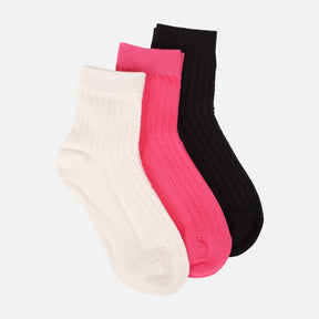 Ladies Quarter Socks 3 Pairs