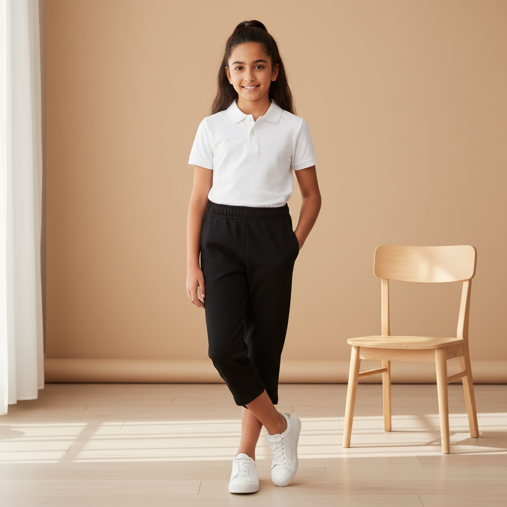 Girls Sports School Knitted Bermuda