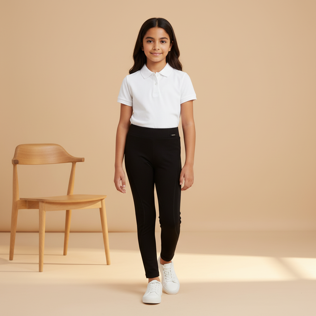 Girls Sports School Knitted Pants