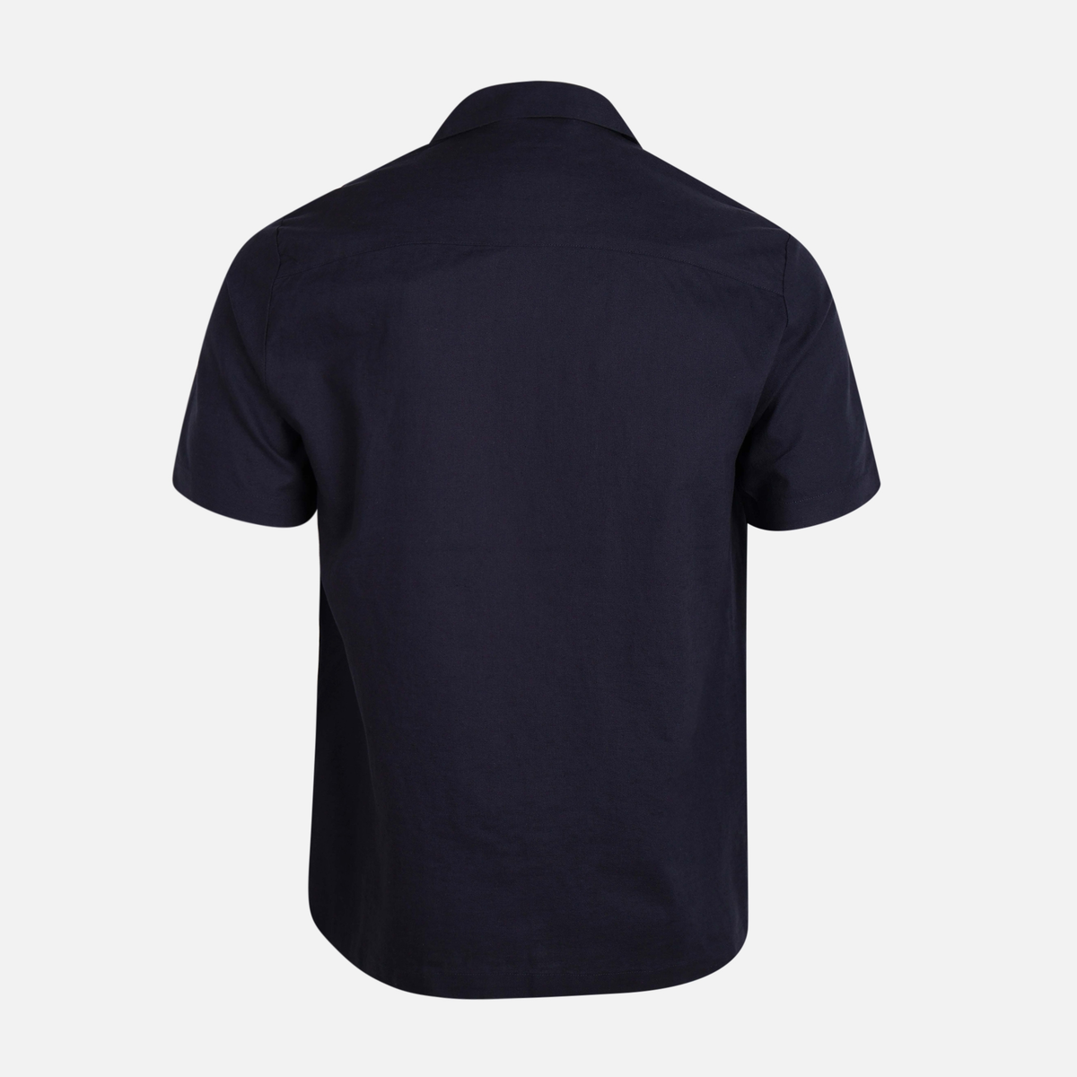Men Linen Resort Collar Short Sleeve Shirt