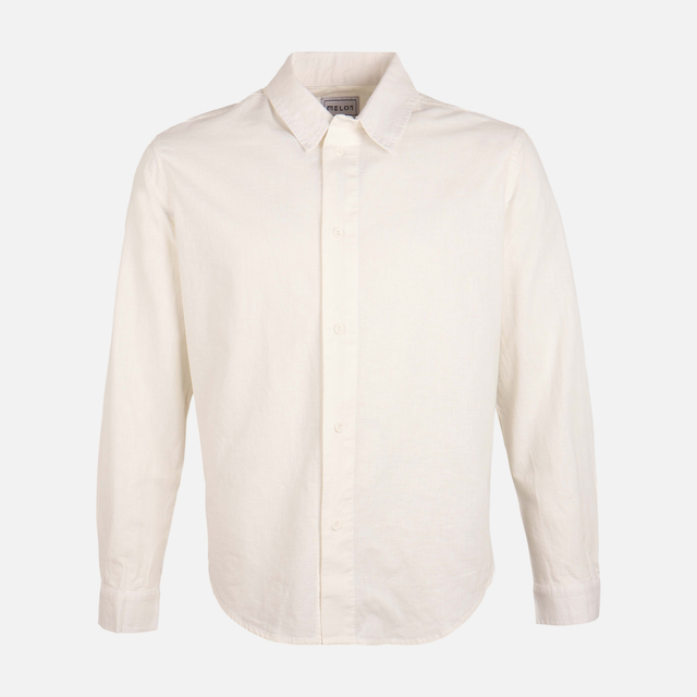 Men Casual Linen Shirt Long Sleeve
