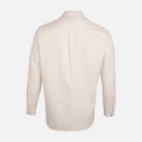 Men Linen Mandarin Collar Long Sleeve Shirt