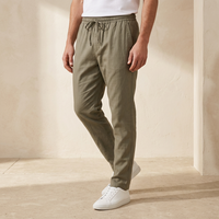 Men Linen Drawstring Pants