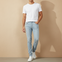Men Denim Pants Jeans Carrot Fit