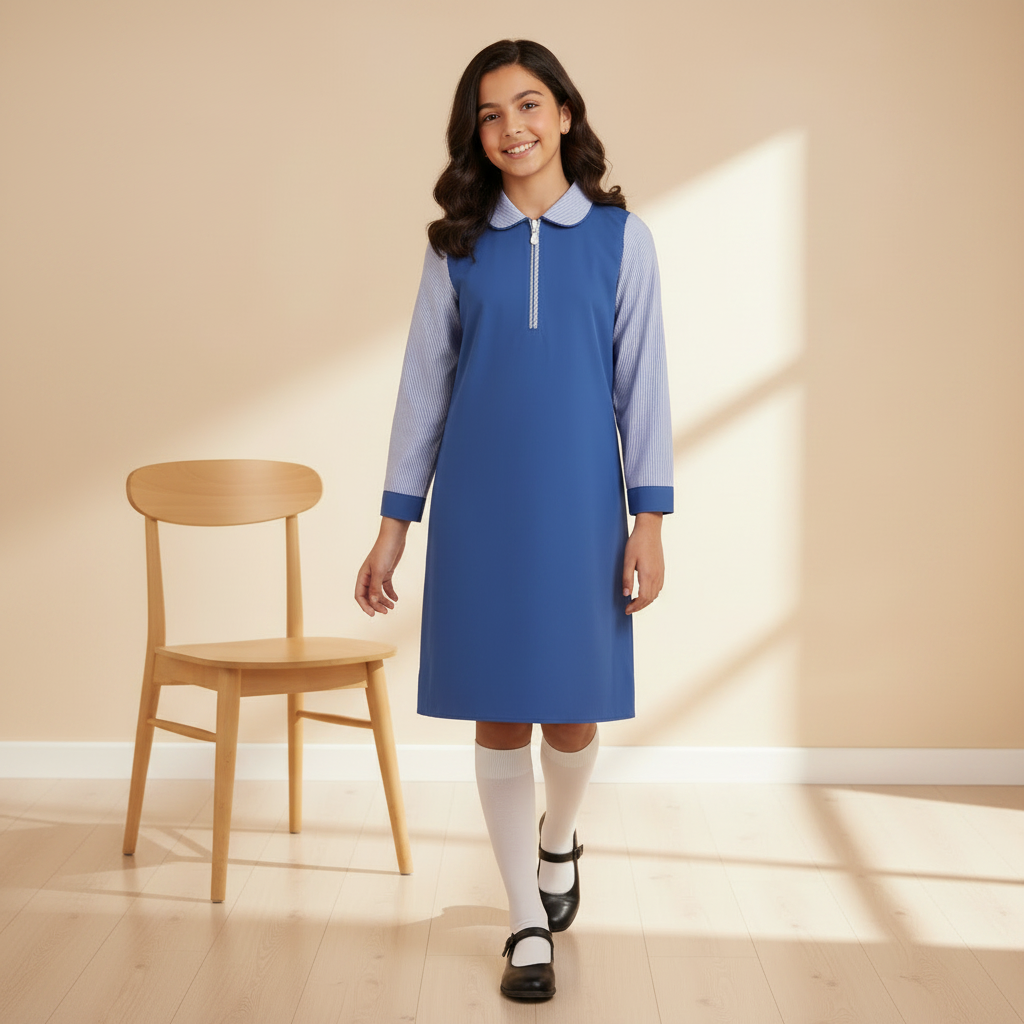 Girls Muthawasat Long Sleeve Midi Dress