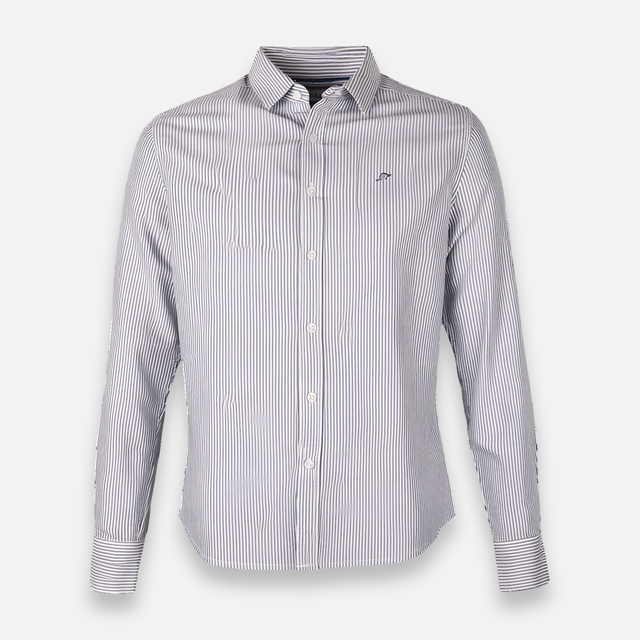 Men Oxford Stripe Shirt Long Sleeve
