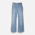 Womens Denim Pants Jeans Wide Leg