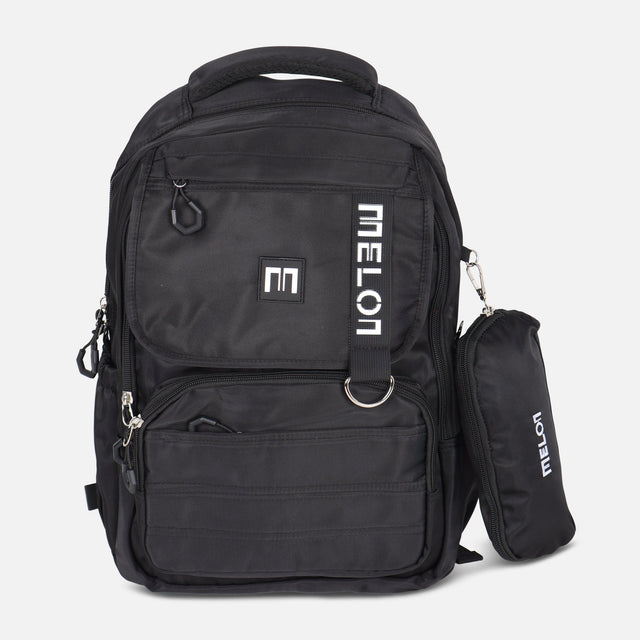 JUNIOR MELON SCHOOL BACKPACK +LONG SHAPE PENCIL CASE (30*45*18CM)