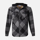MEN HOODED LONG SLEEVE SHIRT WITH COLLAR