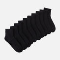 LADIES QUARTER SOCKS 10 PAIRS
