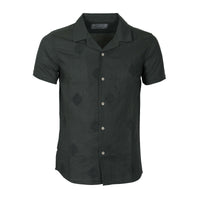 Men Linen Shirt Short Sleeves Regular Fit