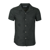 Men Linen Shirt Short Sleeves Regular Fit