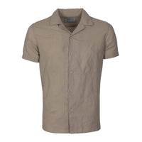 Men Linen Shirt Short Sleeves Regular Fit