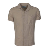 Men Linen Shirt Short Sleeves Regular Fit