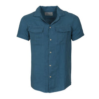 Men Linen Shirt Short Sleeves Regular Fit